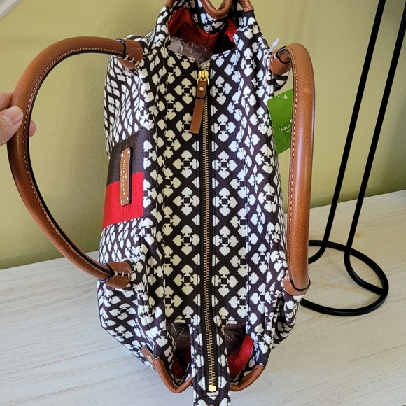 Kate Spade Brown Monochrome Printed Canvas and Leather Stevie Bag - Picture 9 of 16